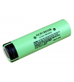 Акумулятор Panasonic NCR18650B Li-ion 3.7В 2600 мАг без захисту з плоским контактом