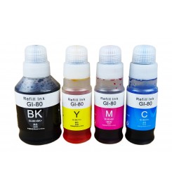 Комплект чорнил Refill Ink для Canon PIXMA G5040 / G6040 / G7040 / GM2040 Водорозчинні BK/C/M/Y 170 мл 3x70 мл / GI-80