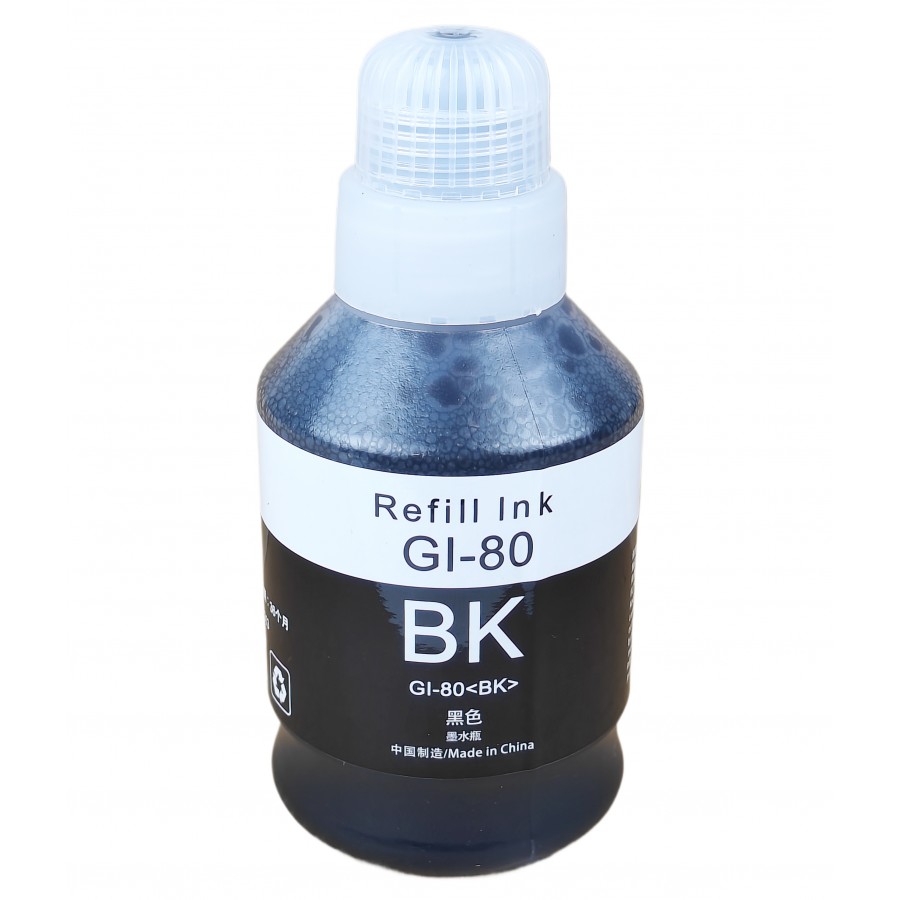 Чорнило, фарба Refill Ink для Canon PIXMA G5040 / G6040 / G7040 / GM2040 Black Водорозчинні 170 мл / GI-80-Bk з швидкою доставкою