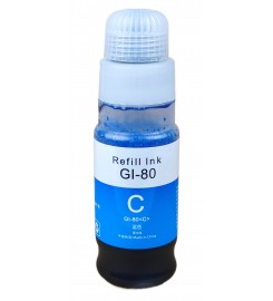Чернила, краска Refill Ink для Canon PIXMA G5040 / G6040 / G7040 / GM2040 Cyan Водорастворимые 70 мл / GI-80-C