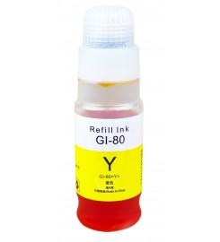 Чернила, краска Refill Ink для Canon PIXMA G5040 / G6040 / G7040 / GM2040 Yellow Водорастворимые 70 мл / GI-80-Y