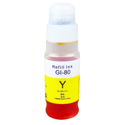 Чорнило, фарба Refill Ink для Canon PIXMA G5040 / G6040 / G7040 / GM2040 Yellow Водорозчинні 70 мл / GI-80-Y