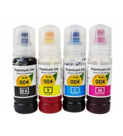 Набір з чотирьох контейнерів з чорнилом Premium Ink  Epson L1110 / L1118 / L1119 / L3100 /  C,M,Y,Bk / 004-K