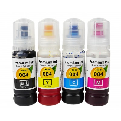 Набор из четырех контейнеров с чернилами Premium Ink Epson L1110 / L1118 / L1119 / L3100 / C,M,Y,Bk / 004-K Набор из четырех контейнеров с чернилами Premium Ink Epson L1110 / L1118 / L1119 / L3100 / C,M,Y,Bk / 004-K
