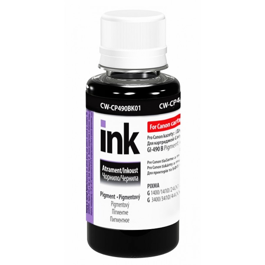 Чернила, краска ColorWay Canon CW490 Black pigment 100 мл / CW-CP490BK01 с быстрой доставкой
