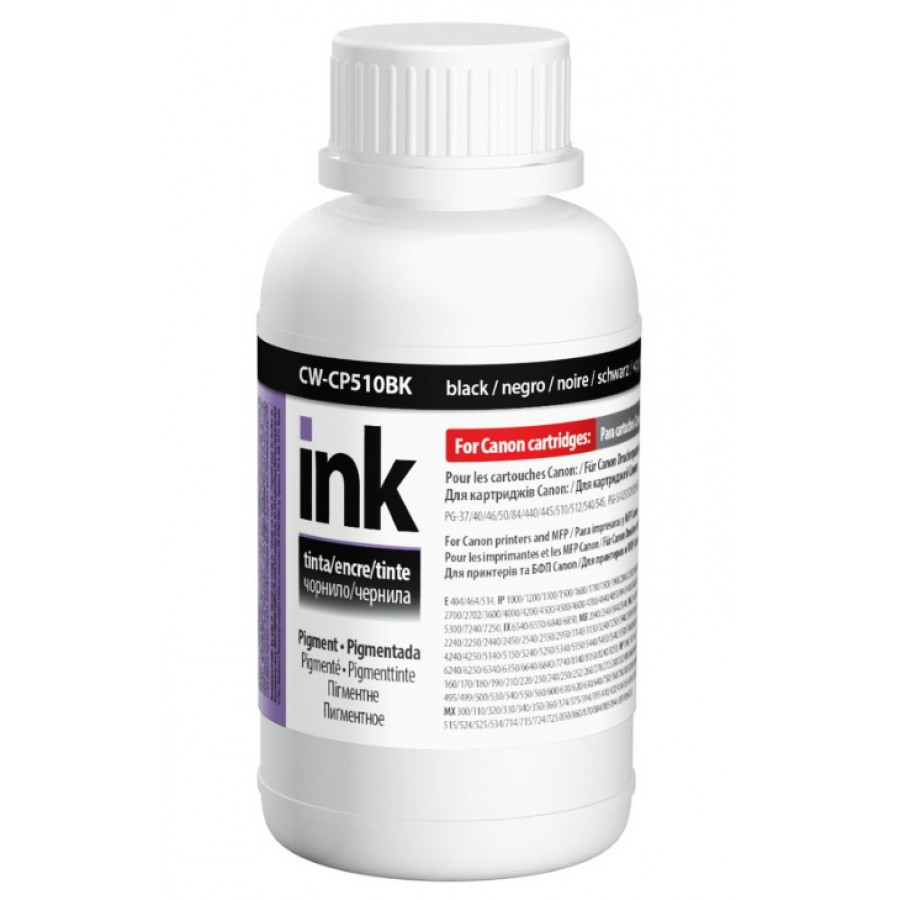 Чернила, краска ColorWay Canon CW510 Black pigment 200 мл / CW-CP510BK02 с быстрой доставкой