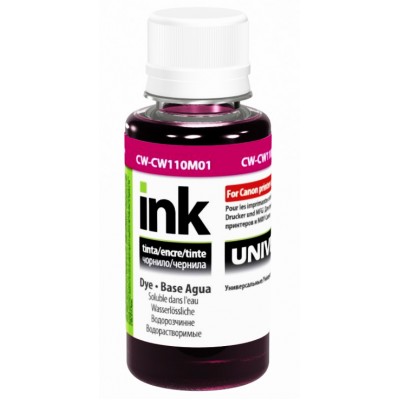 Чорнило, фарба ColorWay Universal Canon CW110 Magenta Водорозчинні 100 мл / CW-CW110M01 Чорнило, фарба ColorWay Universal Canon CW110 Magenta Водорозчинні 100 мл / CW-CW110M01