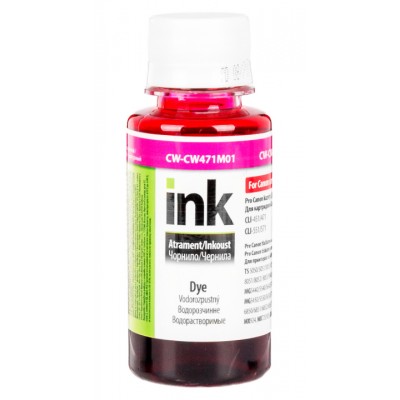 Чернила, краска ColorWay Canon CW471 Magenta Пигментные/Водорастворимые 100 мл / CW-CW471M01 Чернила, краска ColorWay Canon CW471 Magenta Пигментные/Водорастворимые 100 мл / CW-CW471M01