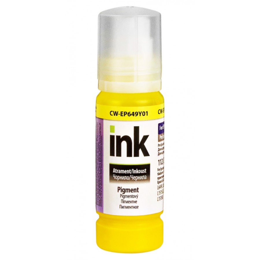 Чернила, краска ColorWay Epson EP649 Yellow Пигментные 70 мл / CW-EP649Y01 с быстрой доставкой