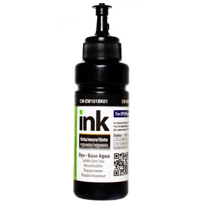 Чернила, краска ColorWay Epson EW101 Black Водорастворимые 100 мл / CW-EW101BK01
