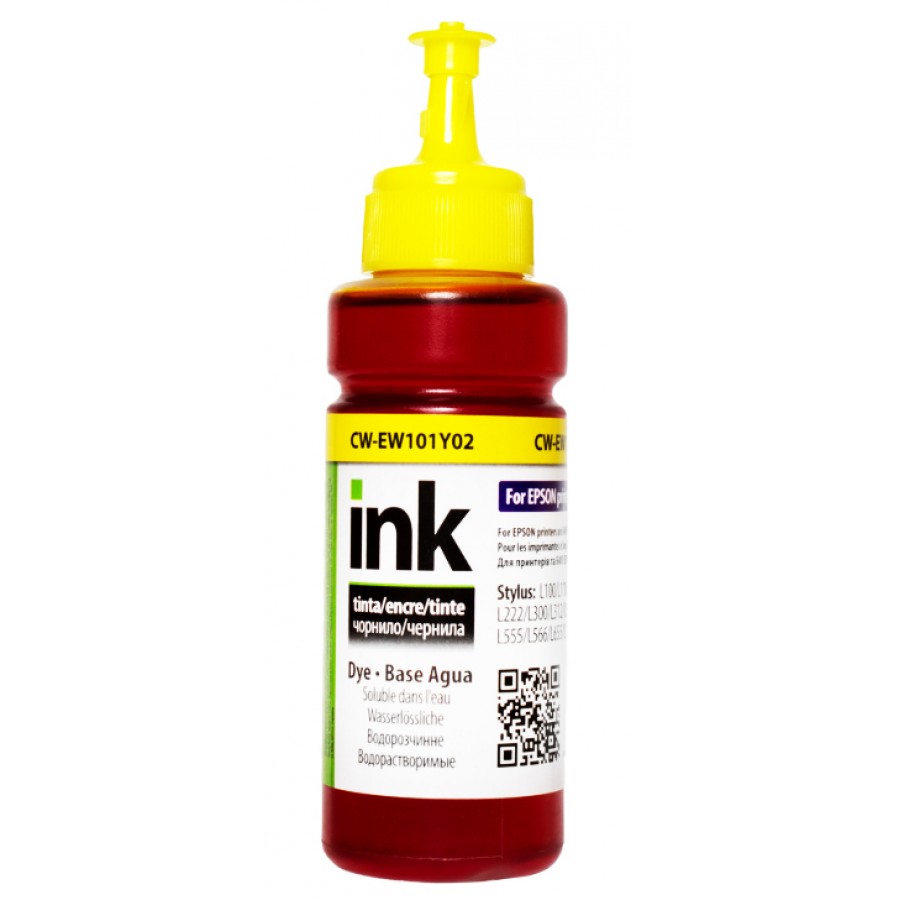 Чернила, краска ColorWay Epson EW101 Yellow Водорастворимые 100 мл / CW-EW101Y01 с быстрой доставкой