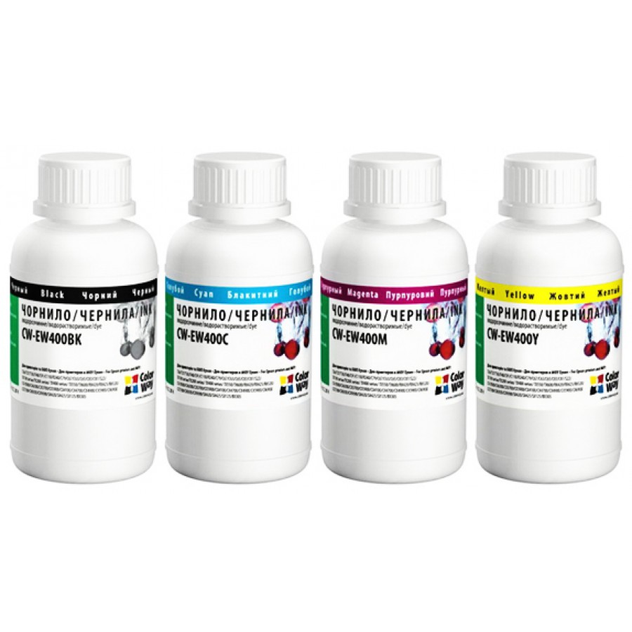 Комплект чернил ColorWay Epson EW400 BK/C/M/Y 4x200 мл / CW-EW400SET02 с быстрой доставкой
