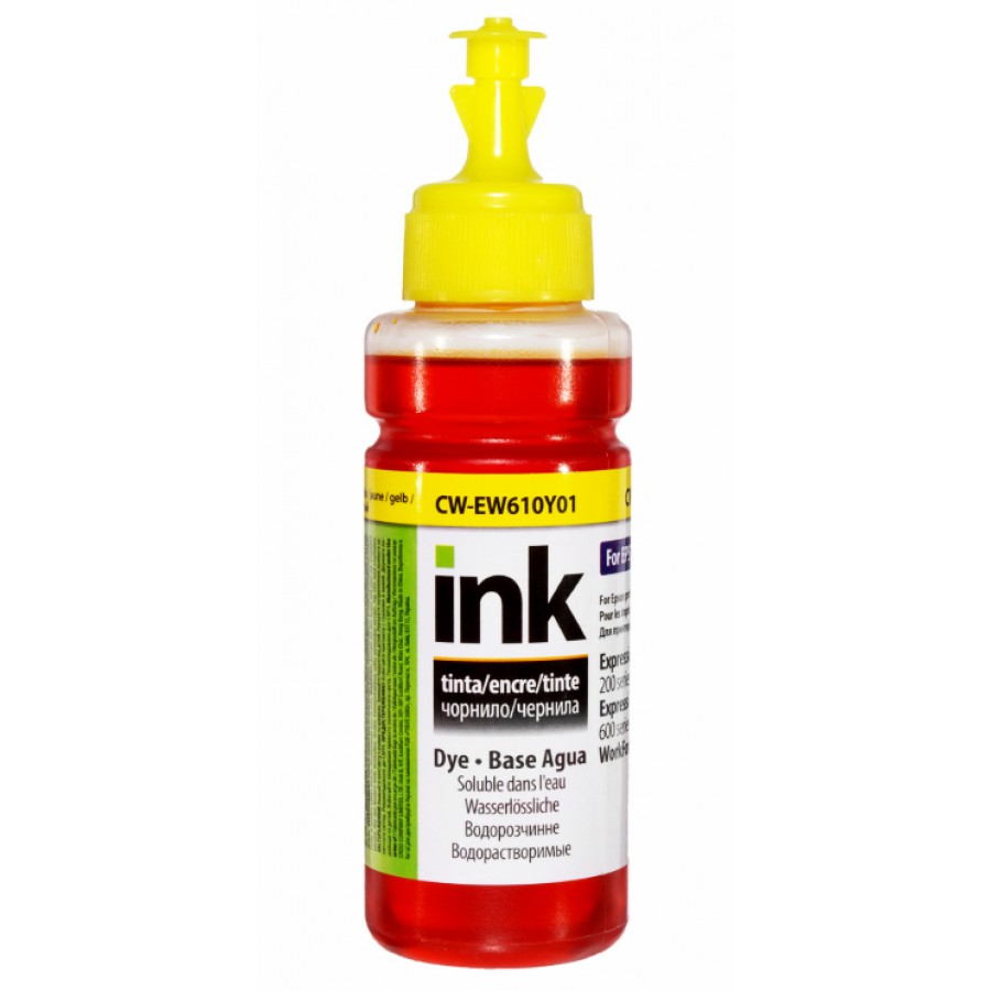 Чернила, краска ColorWay Epson EW610 Yellow Водорастворимые 100 мл / CW-EW610Y01 с быстрой доставкой