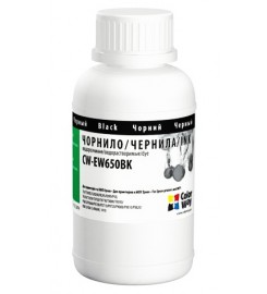 Чернила, краска ColorWay Epson EW650 Black Водорастворимые 200 мл / CW-EW650BK02