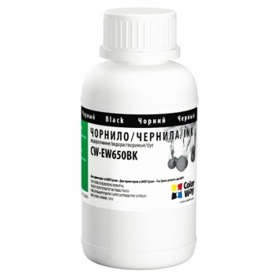 Чернила, краска ColorWay Epson EW650 Black Водорастворимые 200 мл / CW-EW650BK02 Чернила, краска ColorWay Epson EW650 Black Водорастворимые 200 мл / CW-EW650BK02
