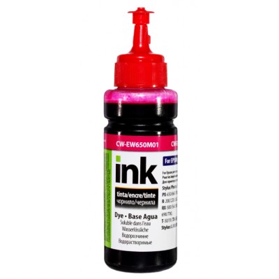 Чернила, краска ColorWay Epson EW650 Magenta Водорастворимые 100 мл / CW-EW650M01 Чернила, краска ColorWay Epson EW650 Magenta Водорастворимые 100 мл / CW-EW650M01
