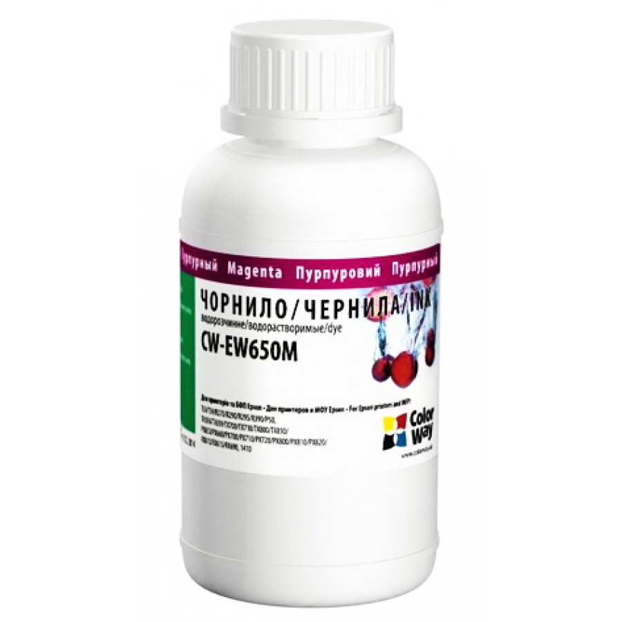 Чернила, краска ColorWay Epson EW650 Magenta Водорастворимые 200 мл / CW-EW650M02 с быстрой доставкой