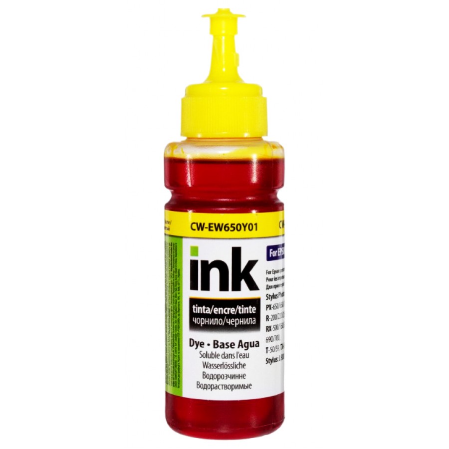 Чернила, краска ColorWay Epson EW650 Yellow Водорастворимые 100 мл / CW-EW650Y01 с быстрой доставкой