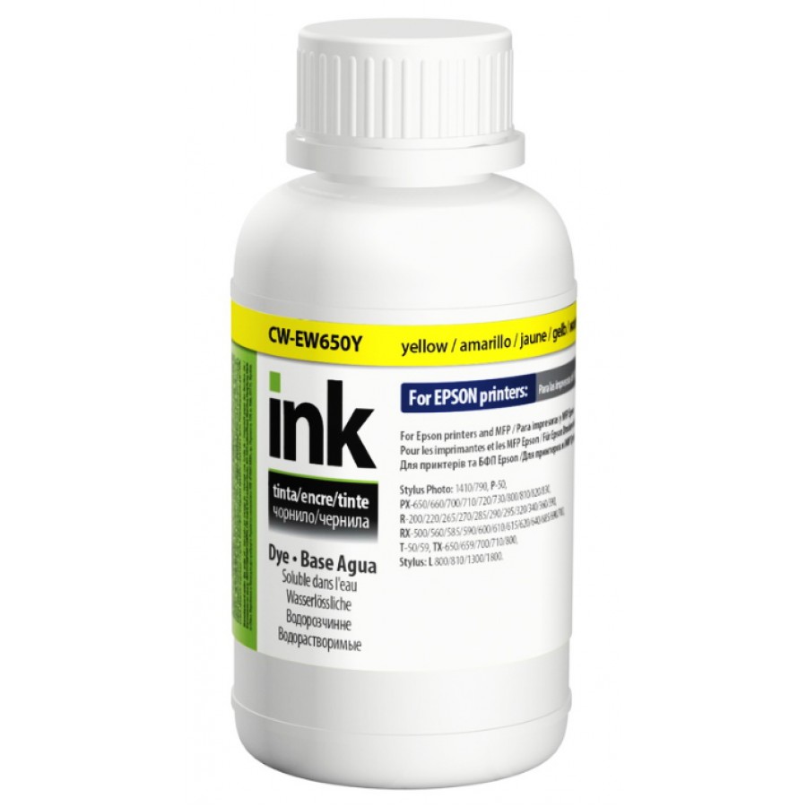 Чернила, краска ColorWay Epson EW650 Yellow Водорастворимые 200 мл / CW-EW650Y02 с быстрой доставкой