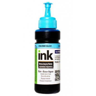 Чернила, краска ColorWay Epson EW810 Light Cyan Водорастворимые 100 мл / CW-EW810LC01 Чернила, краска ColorWay Epson EW810 Light Cyan Водорастворимые 100 мл / CW-EW810LC01