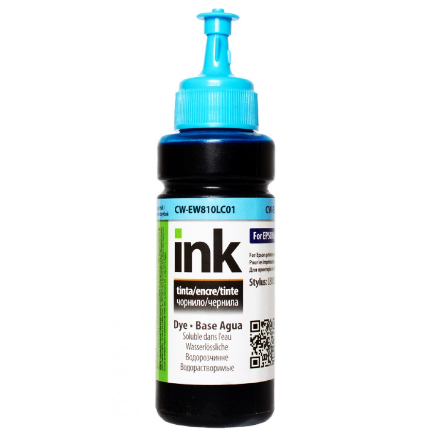 Чернила, краска ColorWay Epson EW810 Light Cyan Водорастворимые 100 мл / CW-EW810LC01 с быстрой доставкой