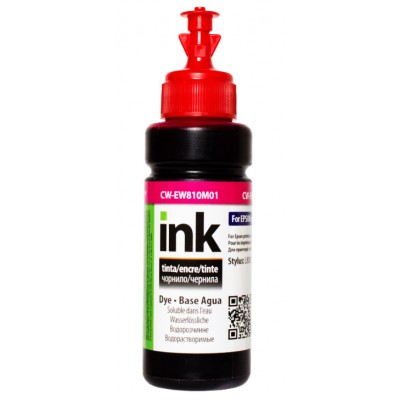 Чернила, краска ColorWay Epson EW810 Magenta Водорастворимые 100 мл / CW-EW810M01 Чернила, краска ColorWay Epson EW810 Magenta Водорастворимые 100 мл / CW-EW810M01
