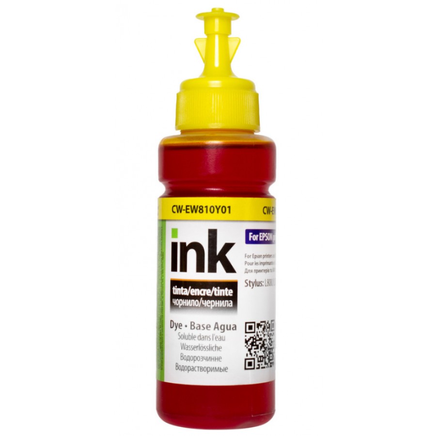 Чернила, краска ColorWay Epson EW810 Yellow Водорастворимые 100 мл / CW-EW810Y01 с быстрой доставкой