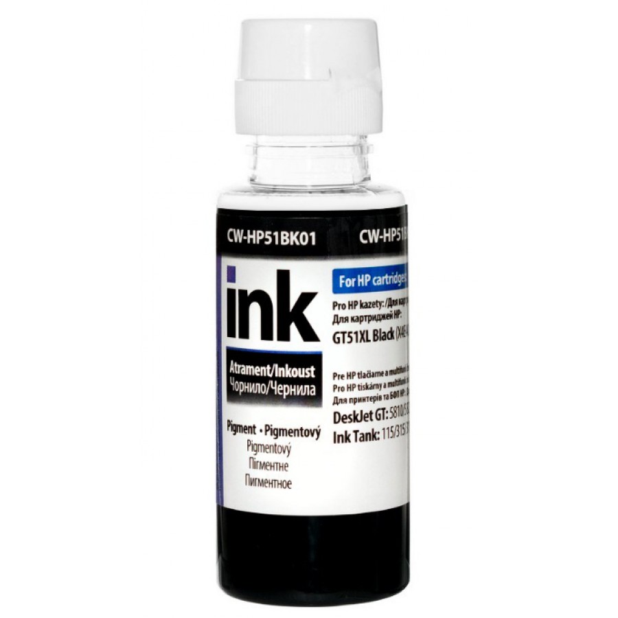 Чорнило, фарба ColorWay HP HP51 Black pigment Пігментні 100 мл / CW-HP51BK01 з швидкою доставкою