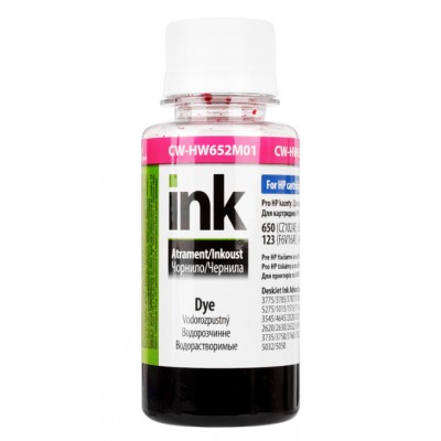 Чернила, краска ColorWay HP HW652 Magenta Водорастворимые 100 мл / CW-HW652M01 Чернила, краска ColorWay HP HW652 Magenta Водорастворимые 100 мл / CW-HW652M01