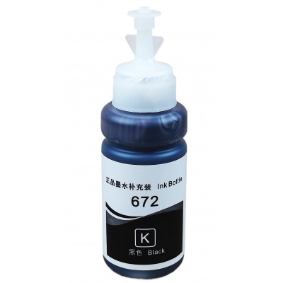 Чернила, краска Ink Bottle для Epson L B XP S SX C CX BX TX PX R RX WF Black Водорастворимые 70 мл / E672ELB Чернила, краска Ink Bottle для Epson L B XP S SX C CX BX TX PX R RX WF Black Водорастворимые 70 мл / E672ELB