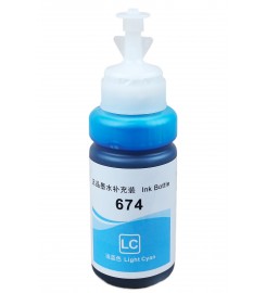 Чорнило, фарба Ink Bottle для Epson L B XP S SX C CX BX T TX P PX RX RX WF Light Cyan Водорозчинні 70 мл / E674ELLC