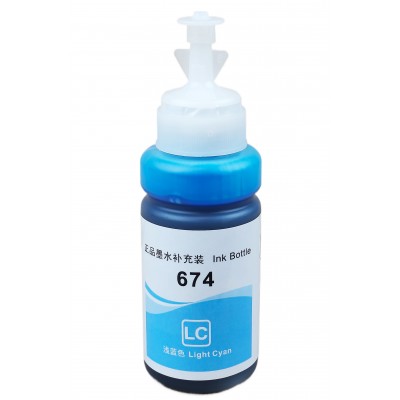 Чернила, краска Ink Bottle для Epson L B XP S SX CX BX TX PX RX WF Light Cyan Водорастворимые 70 мл / E674ELLC Чернила, краска Ink Bottle для Epson L B XP S SX CX BX TX PX RX WF Light Cyan Водорастворимые 70 мл / E674ELLC