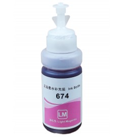 Чорнило, фарба Ink Bottle для Epson L B XP S SX C CX BX T TX P PX RX RX WF Light Magenta Водорозчинні 70 мл / E674ELLM