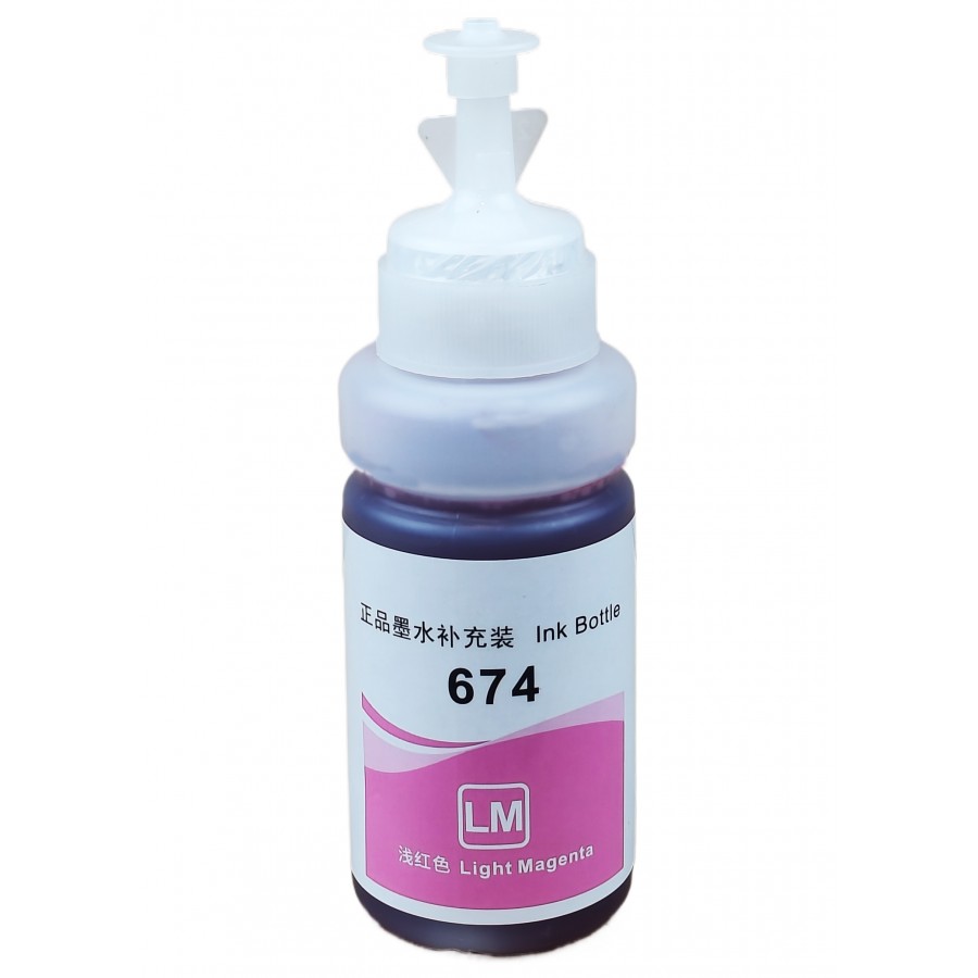 Чорнило, фарба Ink Bottle для Epson L B XP S SX C CX BX T TX P PX RX RX WF Light Magenta Водорозчинні 70 мл / E674ELLM з швидкою доставкою