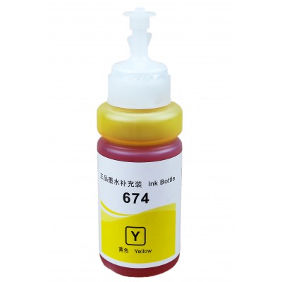 Чернила, краска Ink Bottle для Epson L B XP S SX C CX BX T TX PX RX WF Yellow Водорастворимые 70 мл / E674ELY Чернила, краска Ink Bottle для Epson L B XP S SX C CX BX T TX PX RX WF Yellow Водорастворимые 70 мл / E674ELY