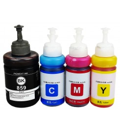Комплект чернил, красок Ink Bottle для Epson L605 / L655 / L1455 / T7741 / T8591 Водорастворимые 140 мл 3х70 мл B/C/M/Y / E859-K