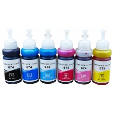 Комплект чорнила Ink Bottle для Epson CX3500 / R200 / R220 Водорозчинні 6x70 г B/C/M/Y/LC/LM / SETE676EL