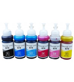 Комплект чернил Ink Bottle для Epson L1800 / L800 / R200 / R220 Водорастворимые 6x70 г B/C/M/Y/LC/LM / SETE676EL