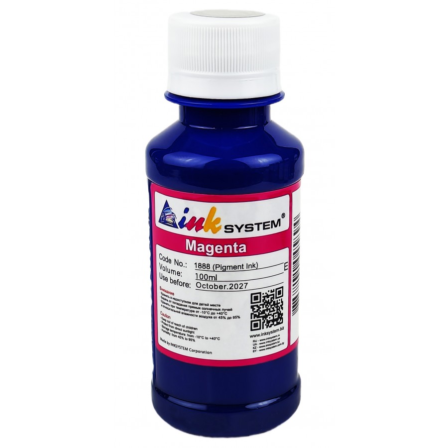 Чорнило, фарба InkSystem для Epson L B XP S SX C CX BX T TX P PX RX WF Magenta Пігментні 100 мл I1888ELM з швидкою доставкою