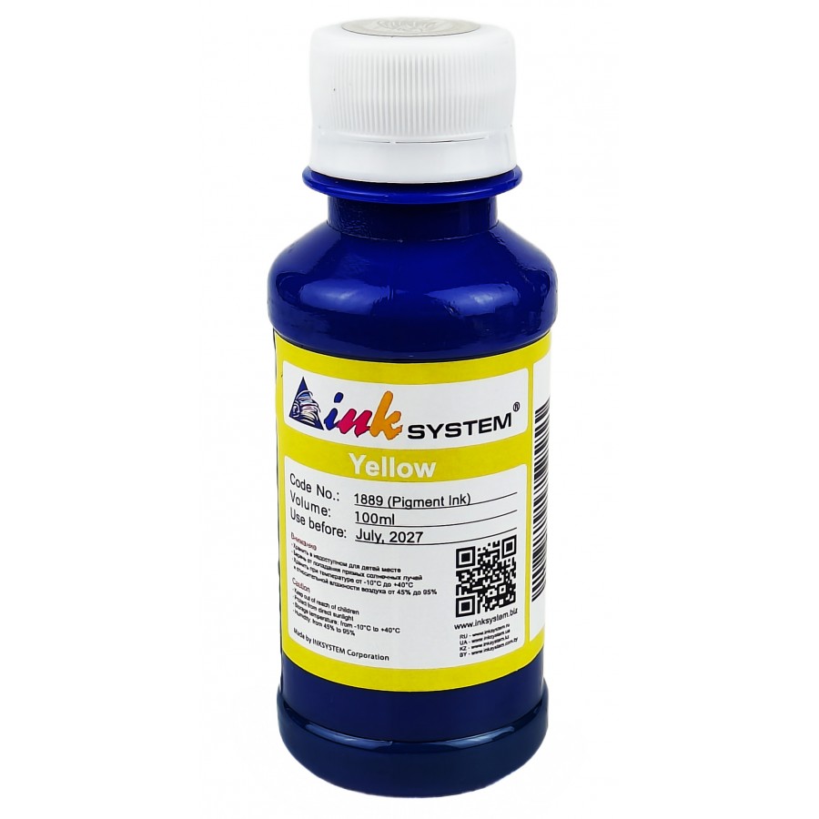 Чорнило, фарба InkSystem для Epson L B XP S SX C CX BX T TX P PX RX WF Yellow Пігментні 100 мл I1889ELY з швидкою доставкою