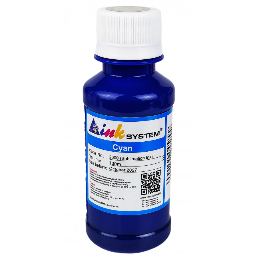 Сублимационные чернила InkSystem для Epson Cyan 100 мл / I2000ELC с быстрой доставкой