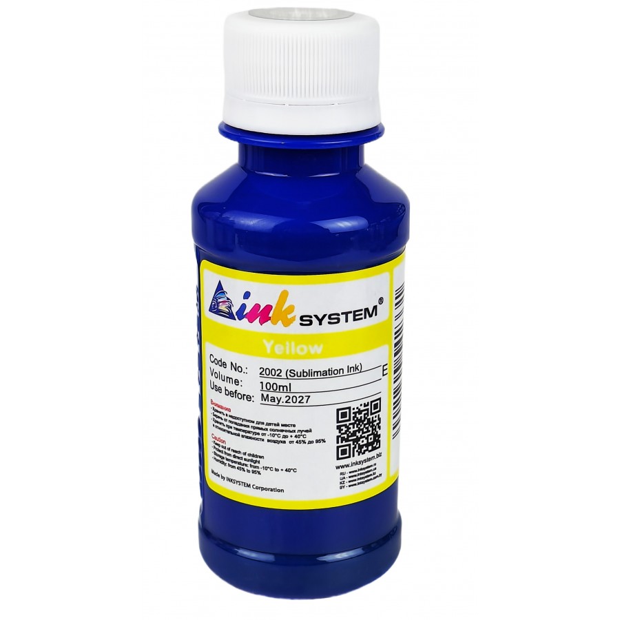 Сублимационные чернила InkSystem для Epson Yellow 100 мл / I2002ELY с быстрой доставкой