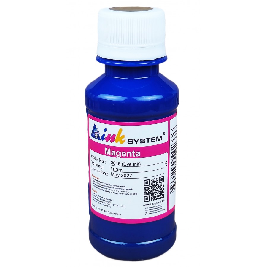 Чернила, краска InkSystem для Epson L B XP S SX C CX BX T TX PX RX WF Magenta Водорастворимые 100 мл I3646ELM с быстрой доставкой