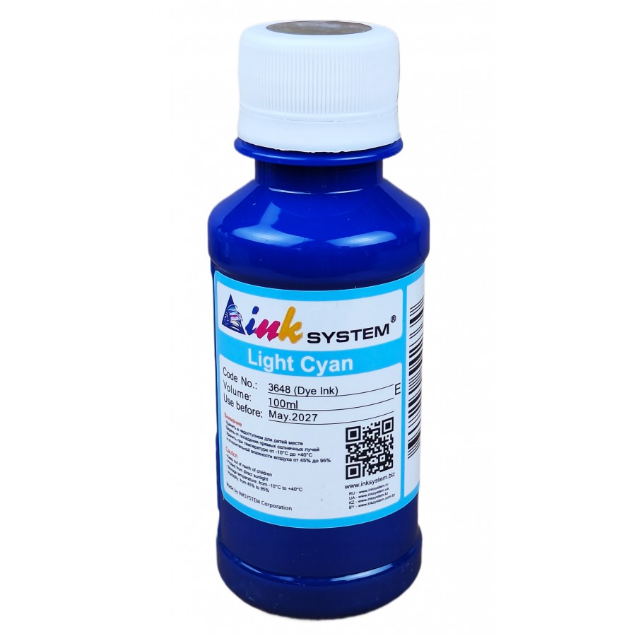 Чернила, краска InkSystem для Epson L P PX R RX T TX Light Cyan Водорастворимые 100 мл I3648ELLC с быстрой доставкой
