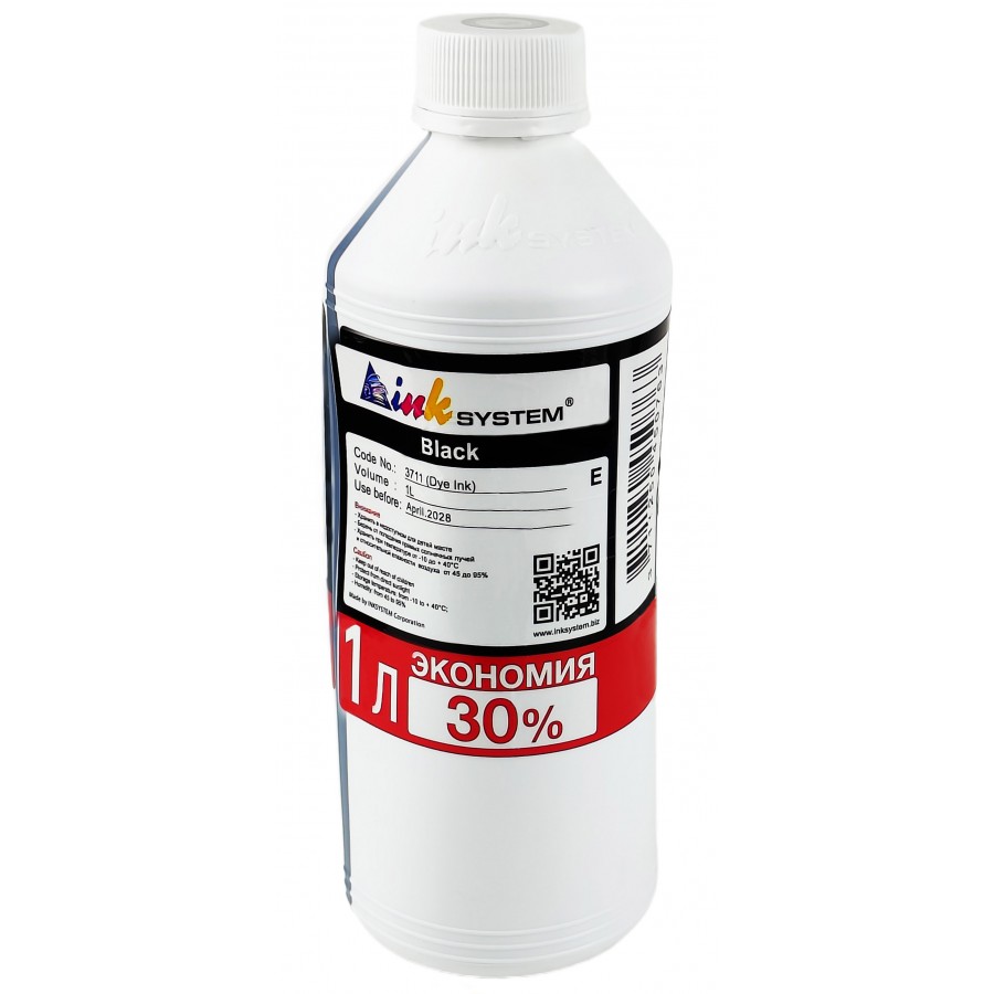 Чернила, краска InkSystem для Epson L B XP S SX C CX BX T TX P PX R RX WF Black Водорастворимые 1000 мл I3711ELB с быстрой доставкой