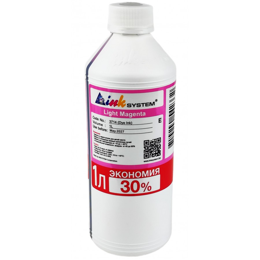 Чорнило, фарба InkSystem для Epson L P PX R RX T TX Light Magenta Водорозчинні 1000 мл I3714ELLM з швидкою доставкою