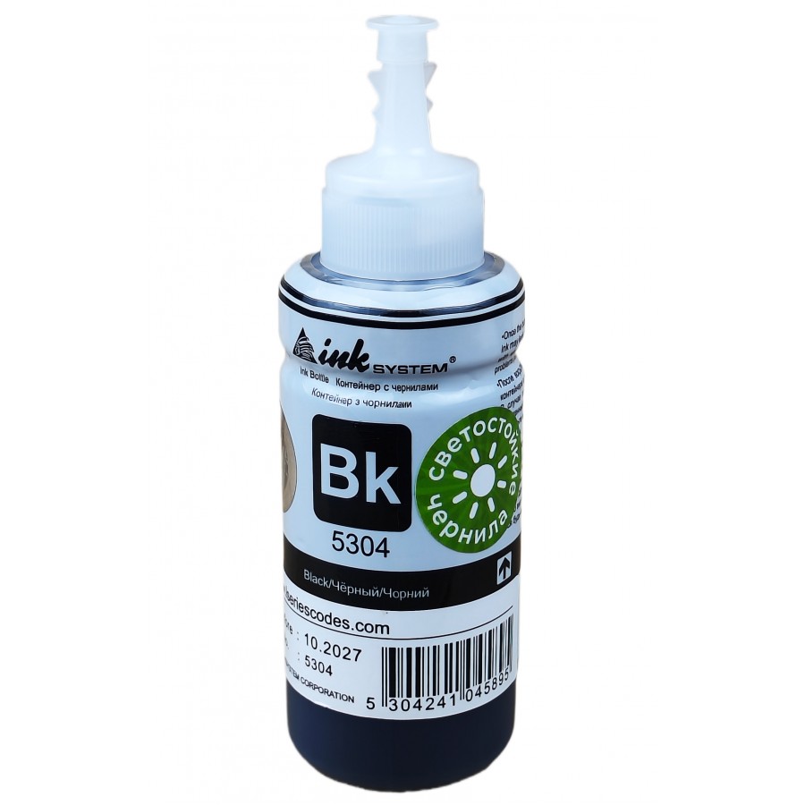 Светостойкие чернила InkSystem для фотопечати на Epson L B XP S SX C CX Black Водорастворимые 100 мл / I5304ELBS с быстрой доставкой