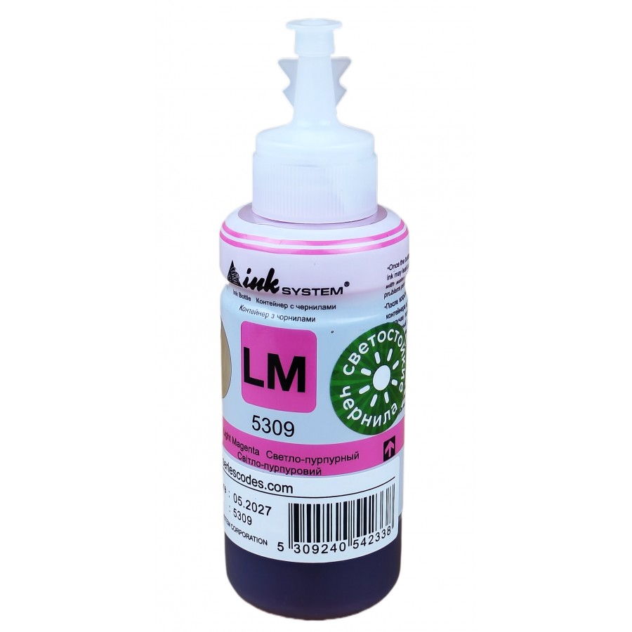 Світлостійке чорнило InkSystem для фотодруку на Epson Light Magenta Водорозчинні 100 мл / I5309ELLMS з швидкою доставкою