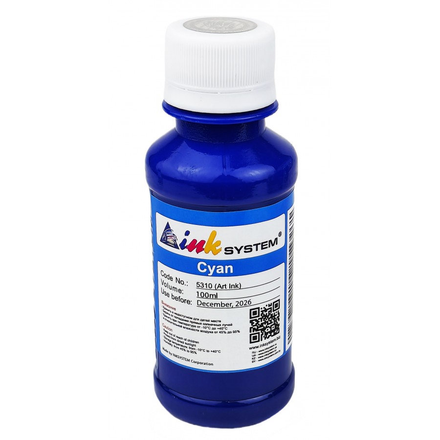 Чорнило, фарба InkSystem Art Ink для крейдованого паперу Epson Cyan Пігментне 100 мл / I5310ELC з швидкою доставкою