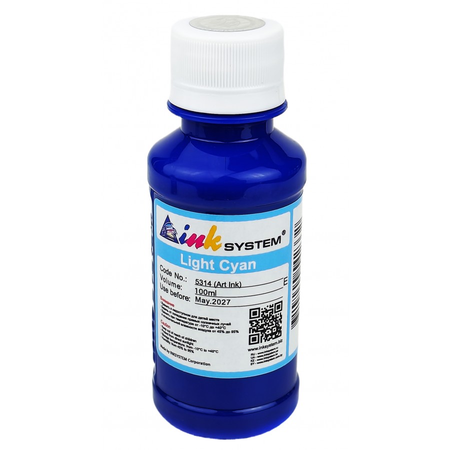Чернила, краска InkSystem Art Ink для мелованной бумаги Epson Light Cyan Пигментные 100 мл I5314ELLC с быстрой доставкой